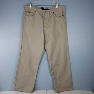 Calvin Klein Jeans Mens Chino Pants Beige Flat Fro